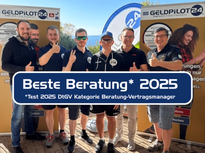 GELDPILOT24 ist Testsieger in der Kategorie „Beratung“ bei der DtGV-Studie 2025