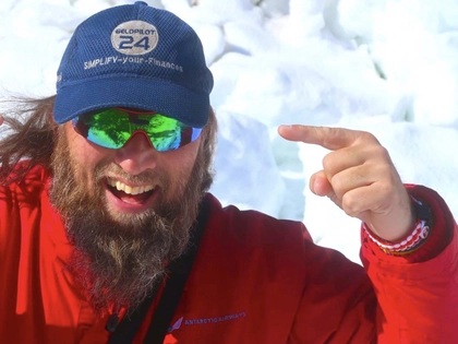 Robby Clemens und GELDPILOT24 in der Antarktis